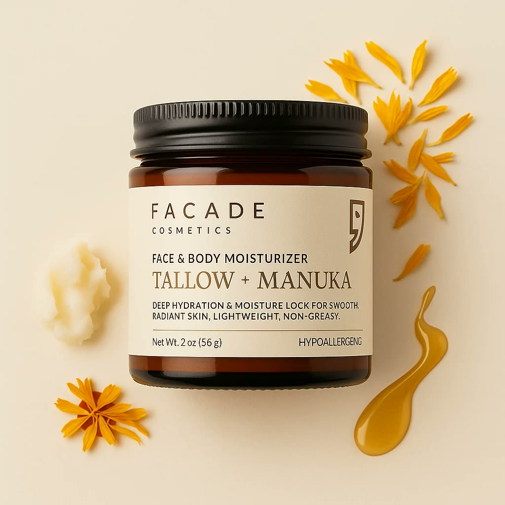 Close-up of the whipped Facade balm texture